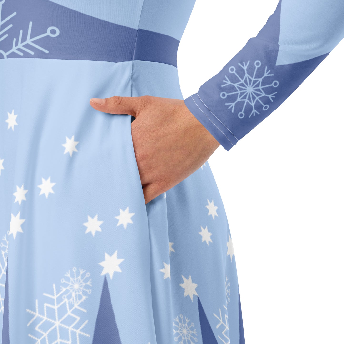 Ice Queen Costume (Two) Long Sleeve Midi Dress