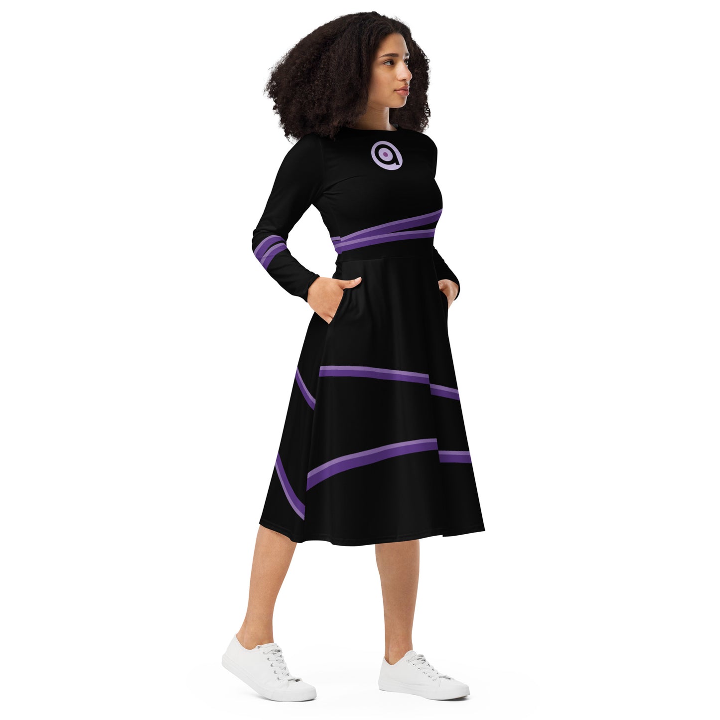 Kate Bishop Costume (One) Long Sleeve Midi Dress