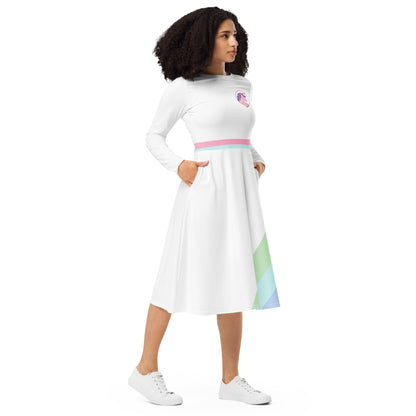 Unicorn Long Sleeve Midi Dress