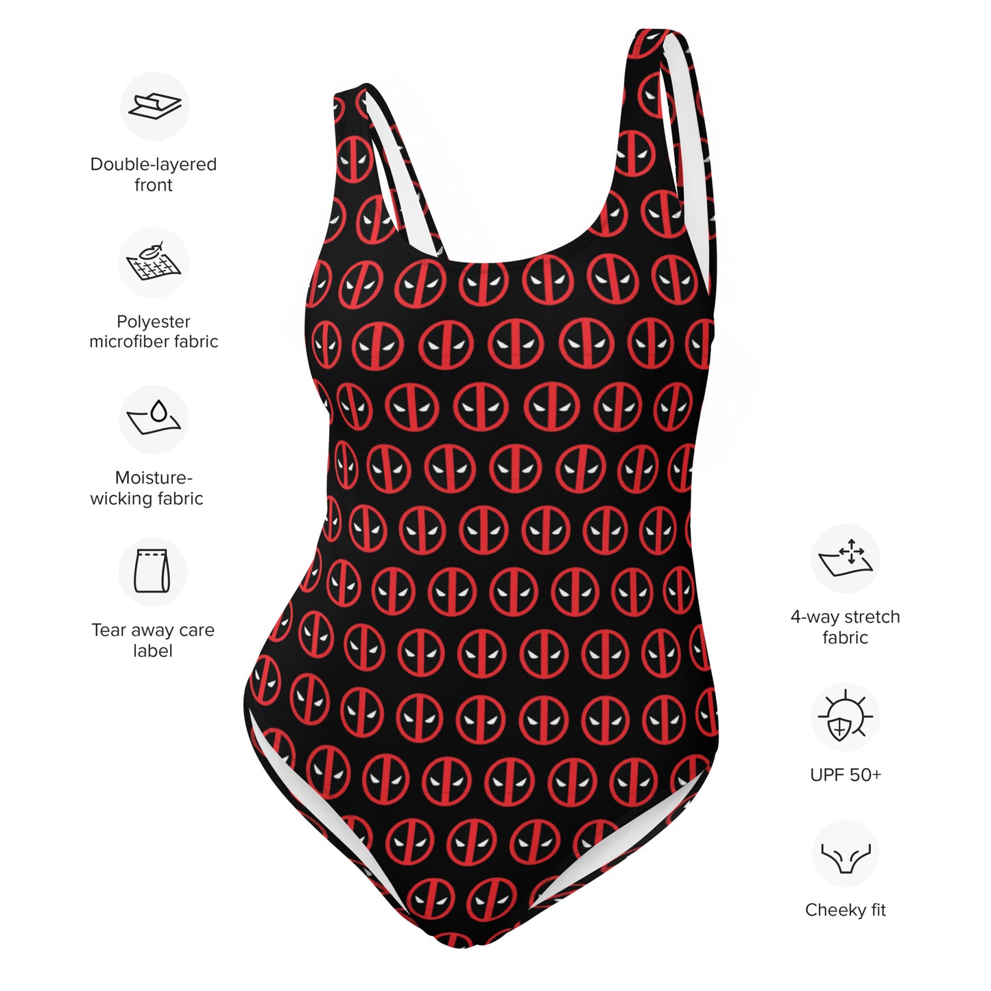 Deadpool (Black) One-Piece Swimsuit