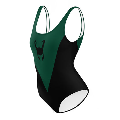 Loki Helmet (Black) One-Piece Swimsuit