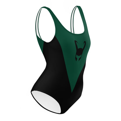 Loki Helmet (Black) One-Piece Swimsuit