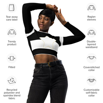 Monica Rambeau Costume Long-Sleeve Crop Top