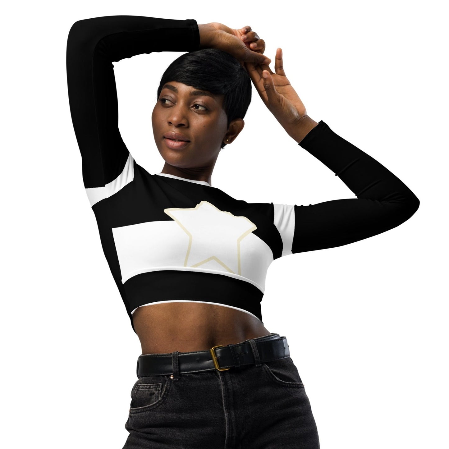 Monica Rambeau Costume Long-Sleeve Crop Top