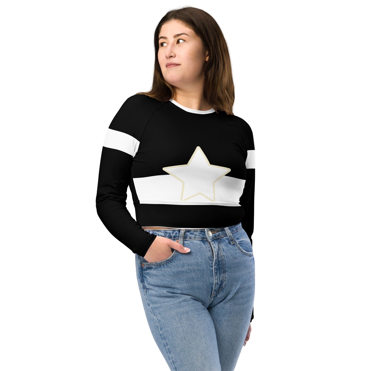 Monica Rambeau Costume Long-Sleeve Crop Top