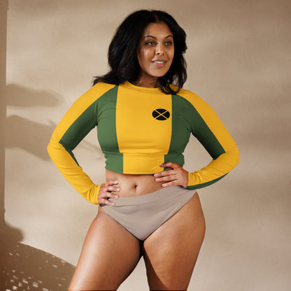 Rogue Costume Long-Sleeve Crop Top