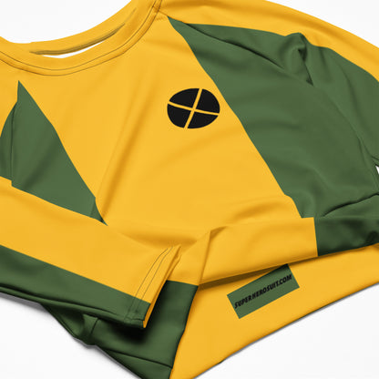 Rogue Costume Long-Sleeve Crop Top