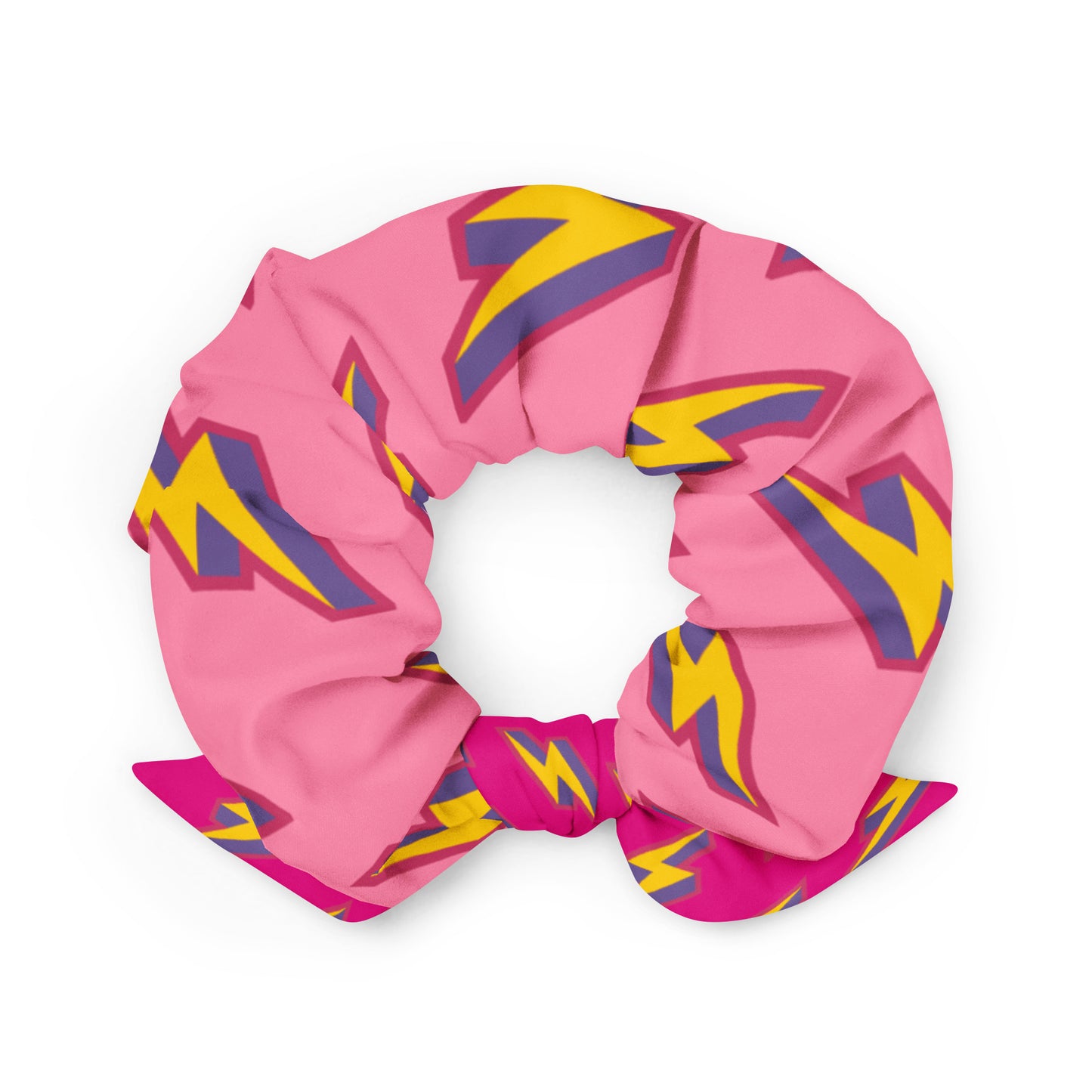 Intergalactic Lightning Bolt (Pink) Recycled Scrunchie