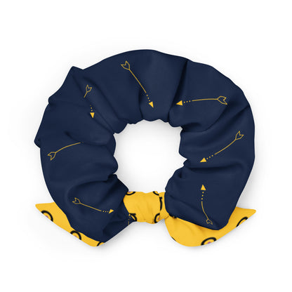 Kate Bishop Arrows and Target Logo (Navy and Yellow) Recycled Scrunchie