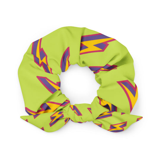 Intergalactic Lightning Bolt (Green) Recycled Scrunchie