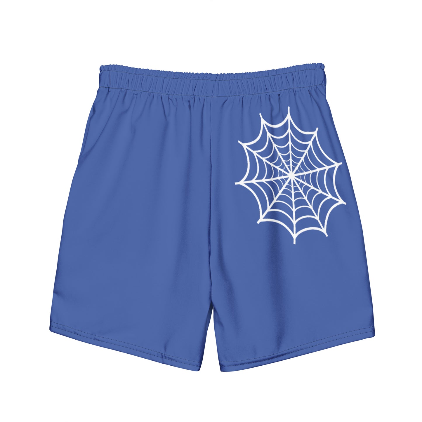 Dangling Spider + Web (Blue) Swim Trunks