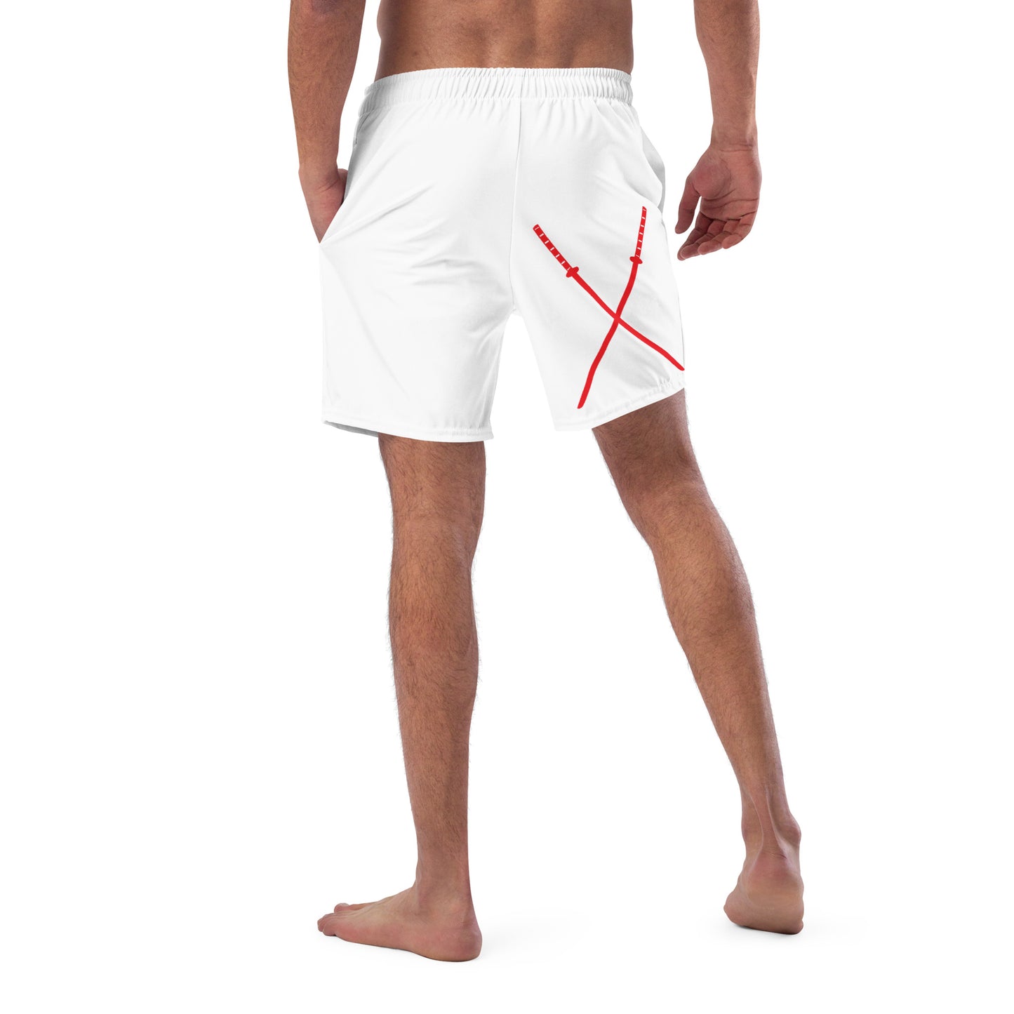 Deadpool Katanas (White) Swim Trunks