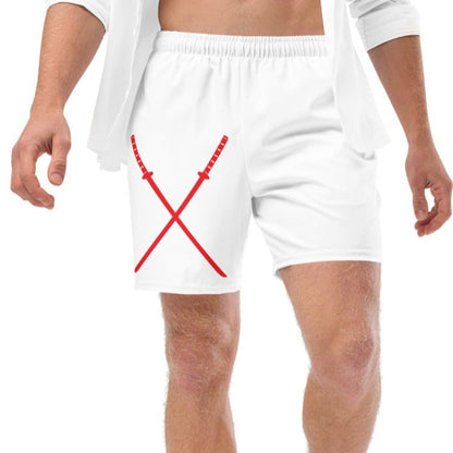 Deadpool Katanas (White) Swim Trunks