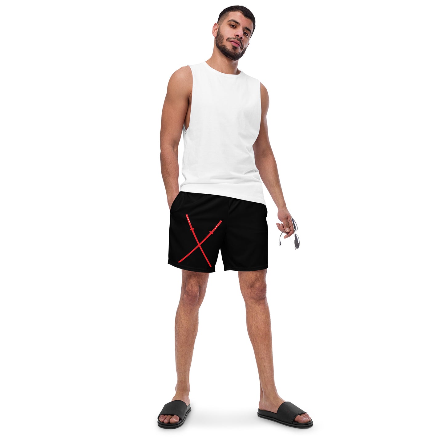 Deadpool Katanas (Black) Swim Trunks