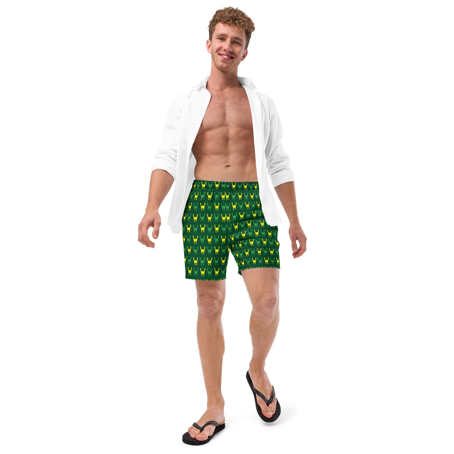 Loki Helmet (Dark Green) Swim Trunks