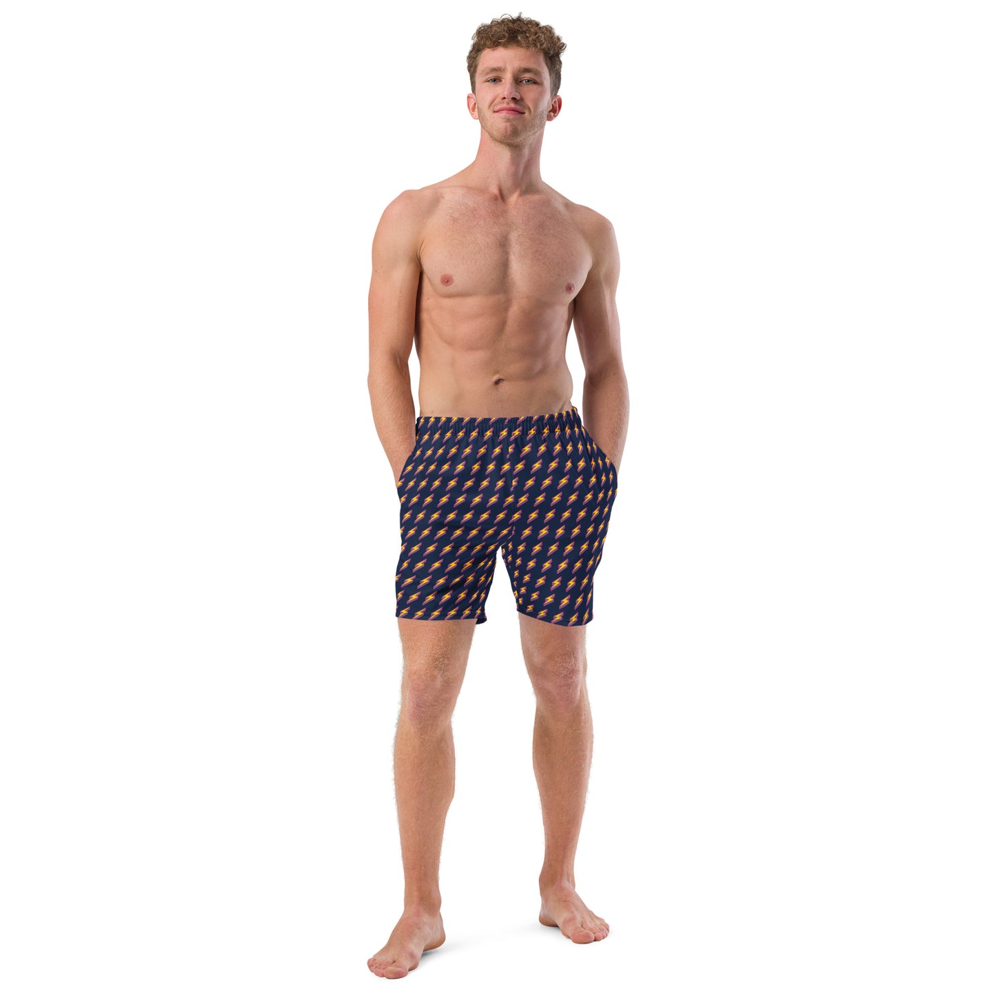 Intergalactic Lightning Bolts (Navy) Swim Trunks