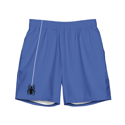 Dangling Spider + Web (Blue) Swim Trunks