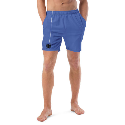 Dangling Spider + Web (Blue) Swim Trunks