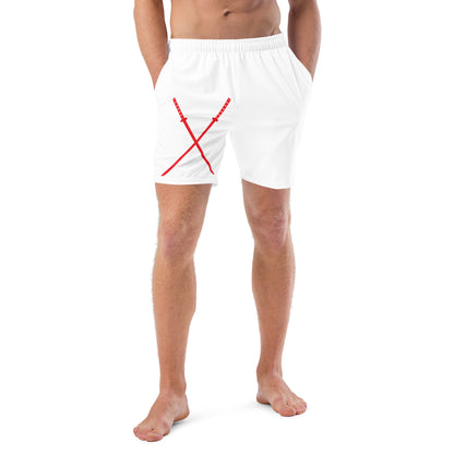 Deadpool Katanas (White) Swim Trunks