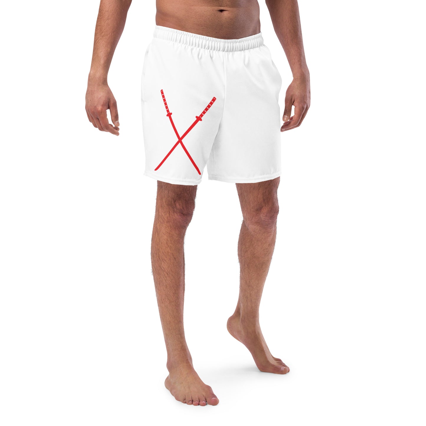 Deadpool Katanas (White) Swim Trunks