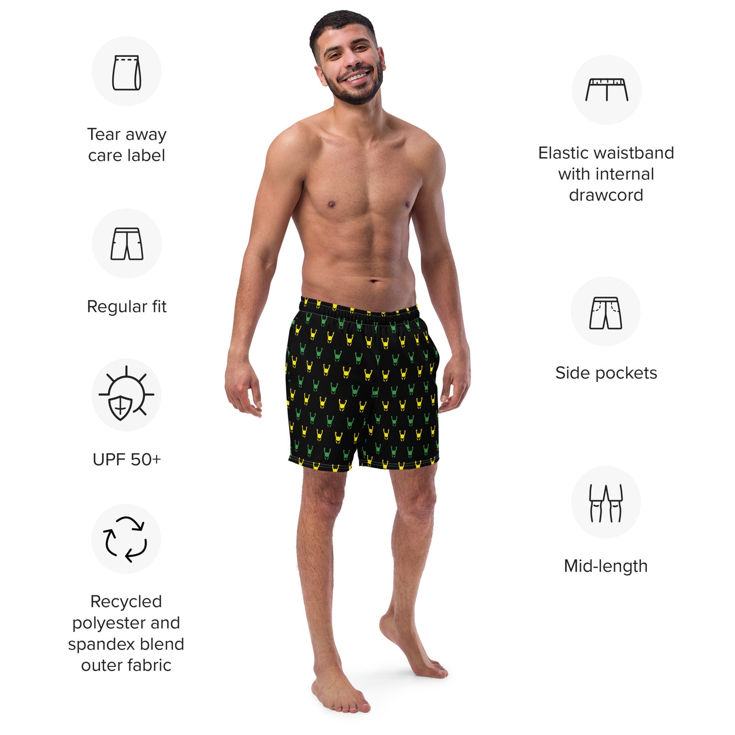 Loki Helmet (Black) Swim Trunks