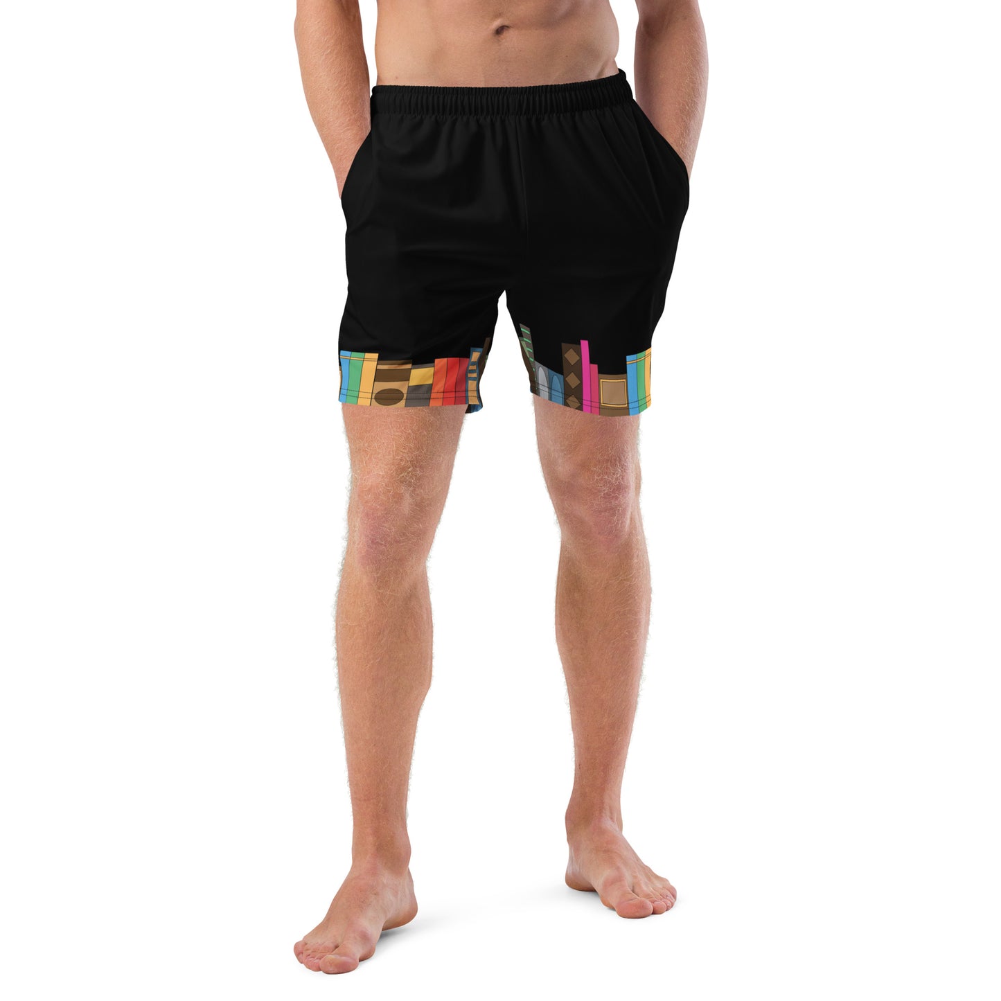 Kamar-Taj Library (Black) Swim Trunks