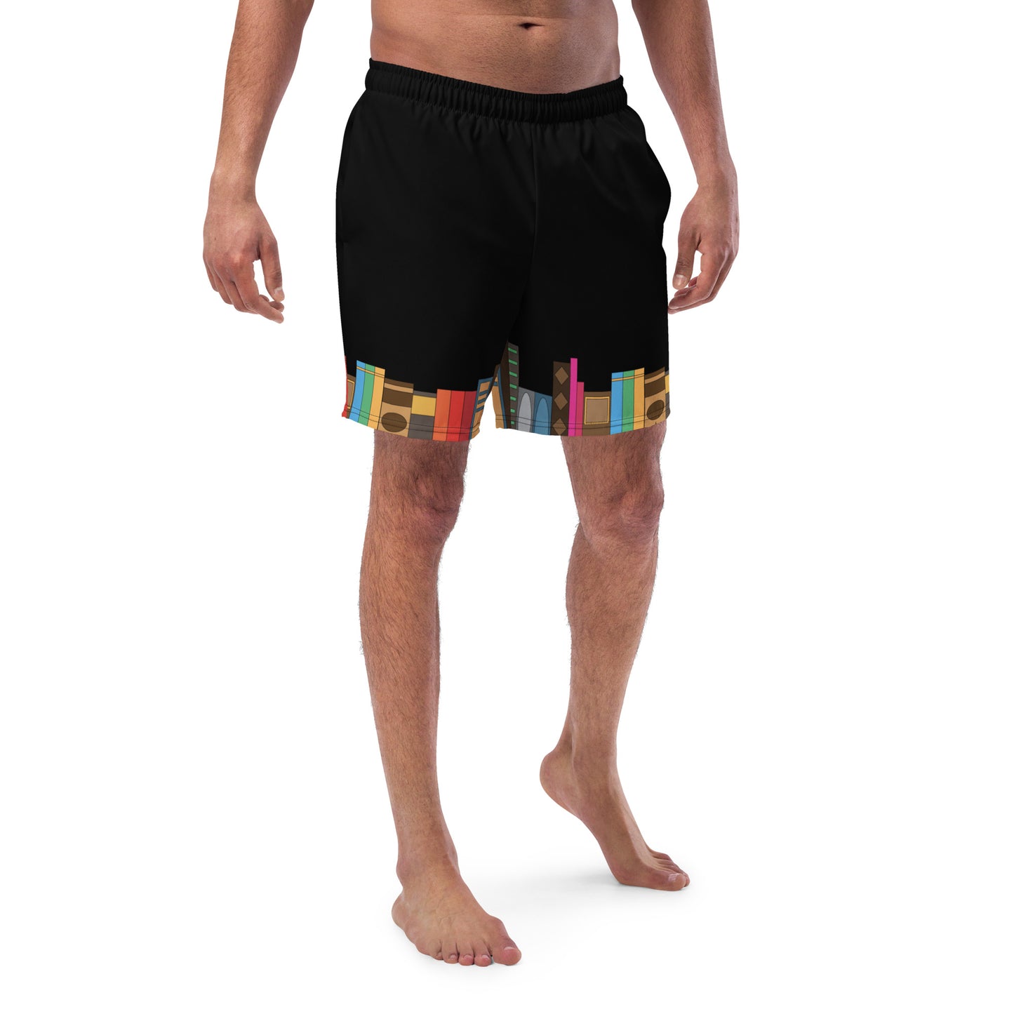 Kamar-Taj Library (Black) Swim Trunks