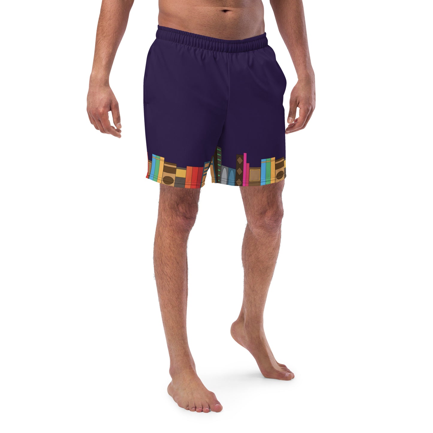 Kamar-Taj Library (Purple) Swim Trunks