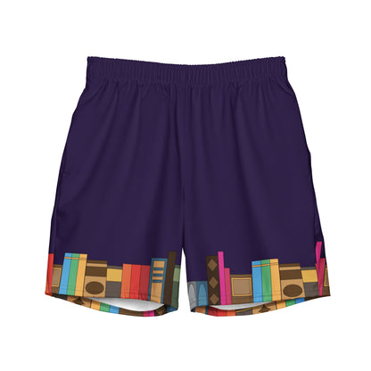 Kamar-Taj Library (Purple) Swim Trunks