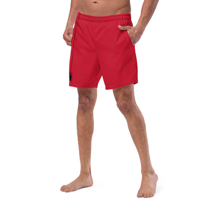 Dangling Spider + Web (Red) Swim Trunks