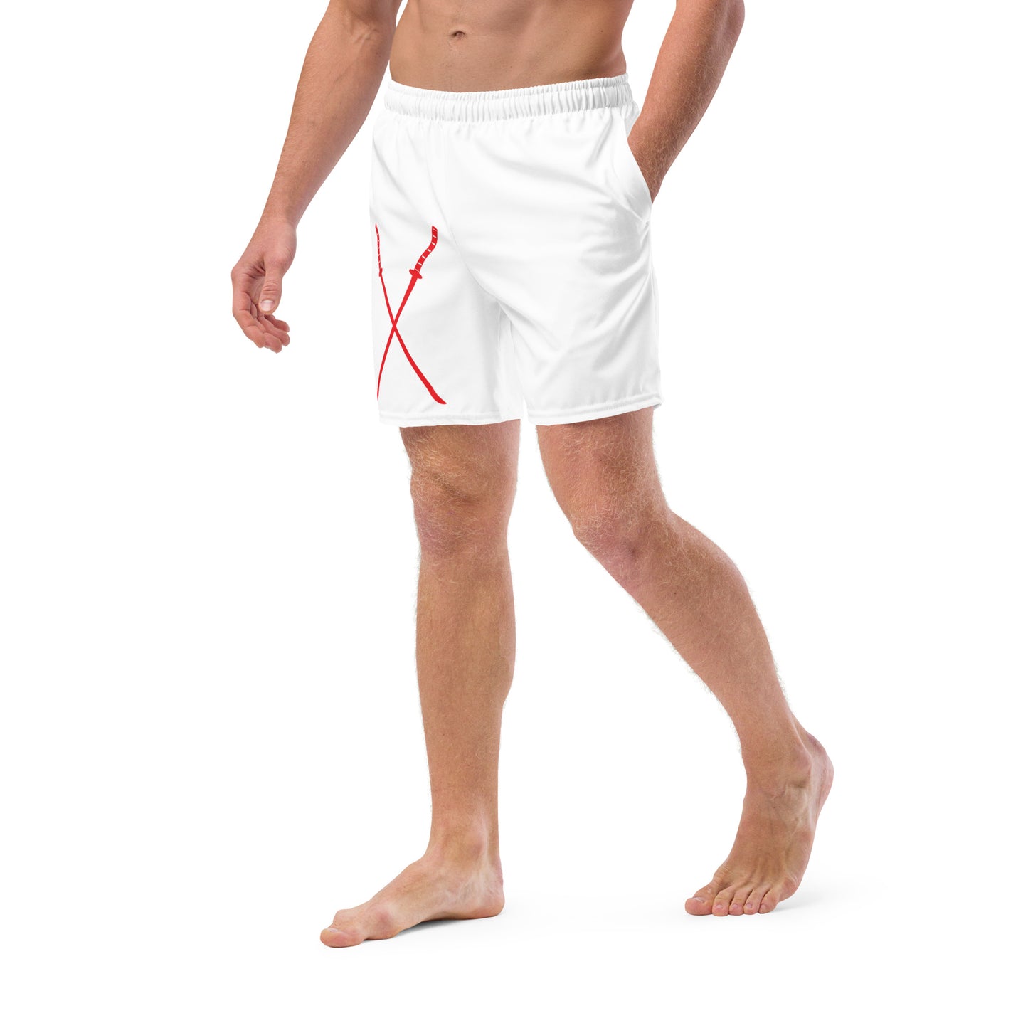 Deadpool Katanas (White) Swim Trunks