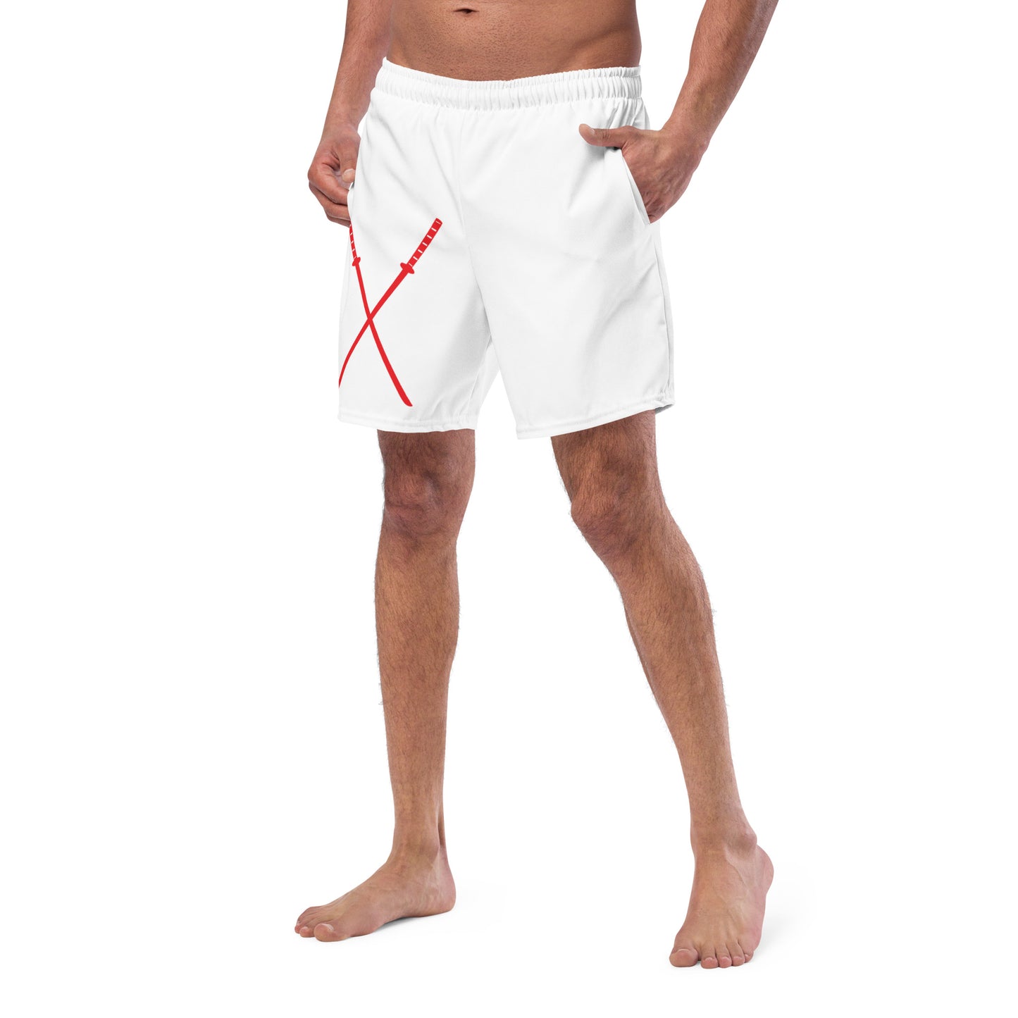 Deadpool Katanas (White) Swim Trunks