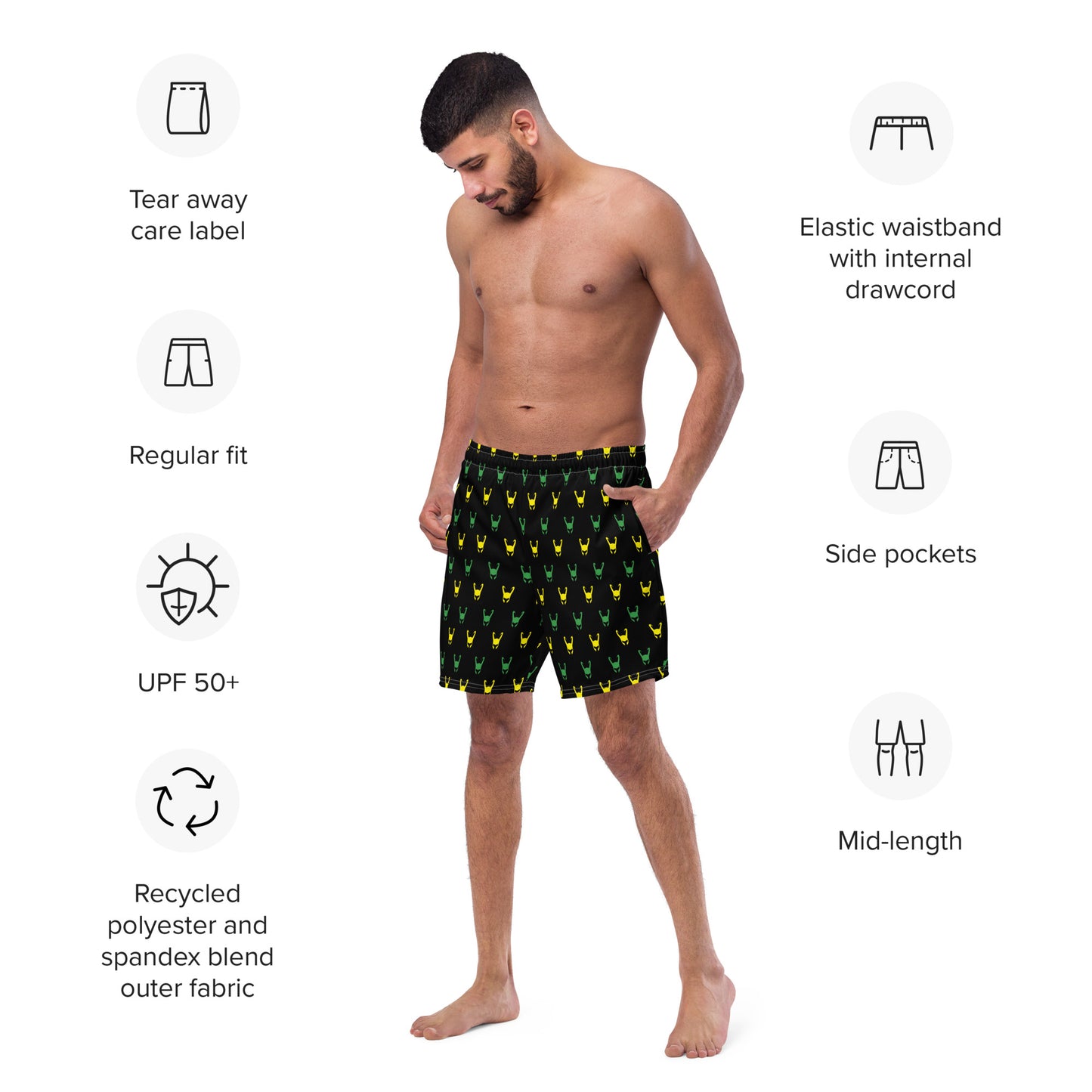 Loki Helmet (Black) Swim Trunks