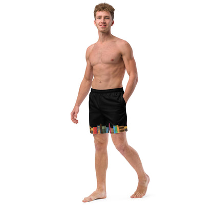 Kamar-Taj Library (Black) Swim Trunks