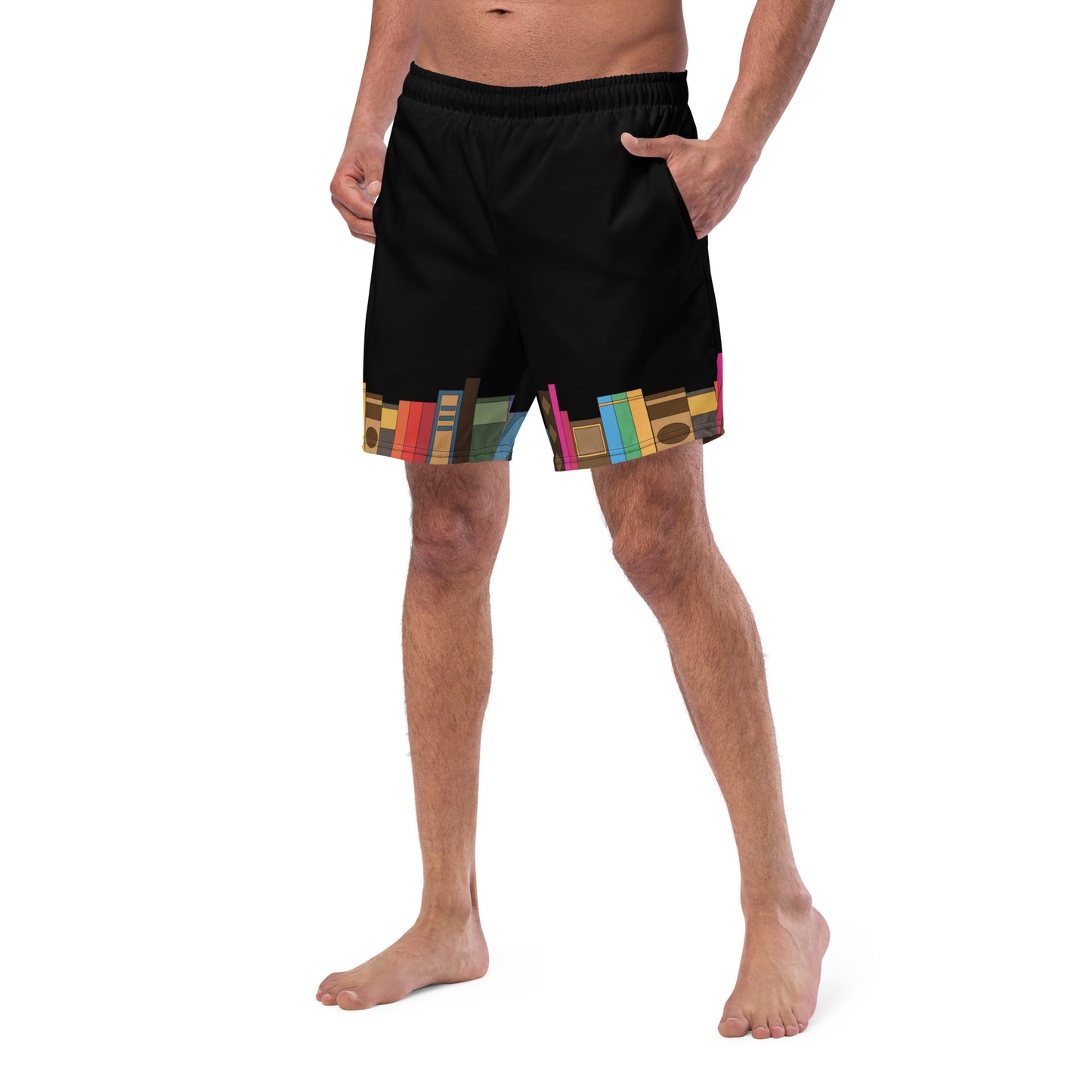 Kamar-Taj Library (Black) Swim Trunks