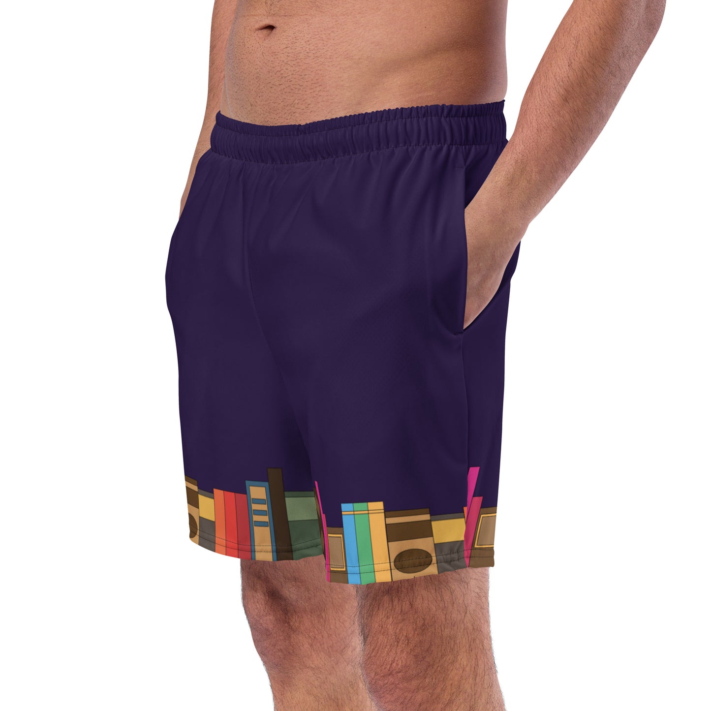 Kamar-Taj Library (Purple) Swim Trunks