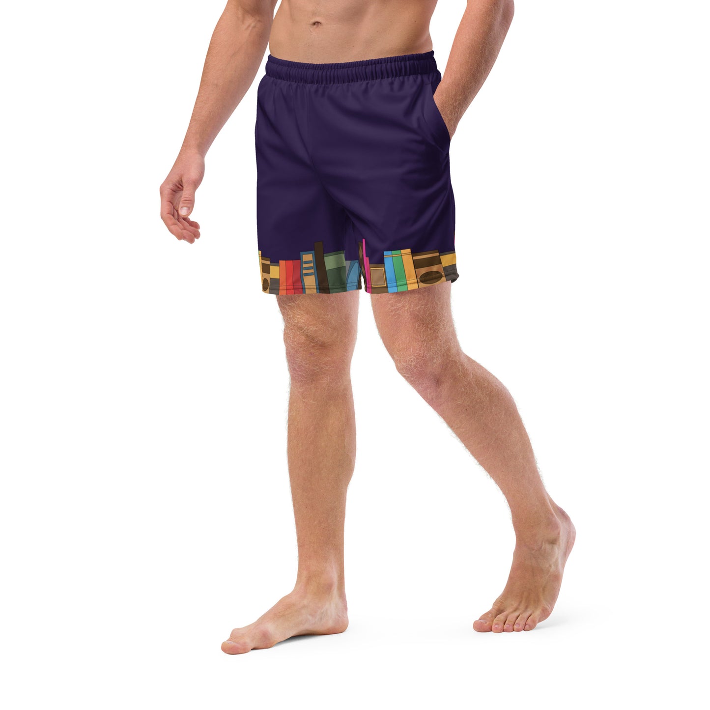 Kamar-Taj Library (Purple) Swim Trunks