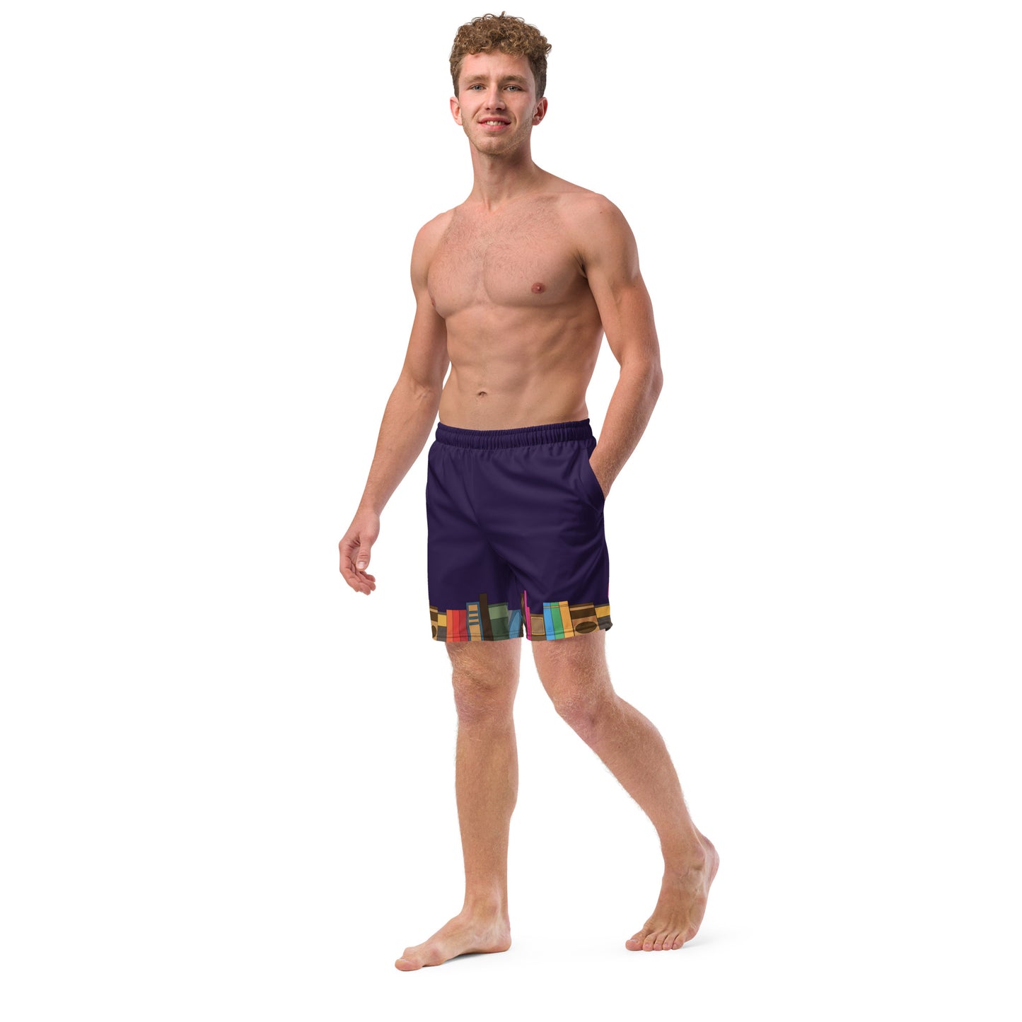 Kamar-Taj Library (Purple) Swim Trunks