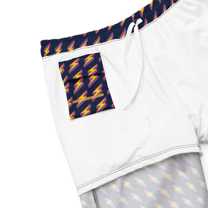 Intergalactic Lightning Bolts (Navy) Swim Trunks