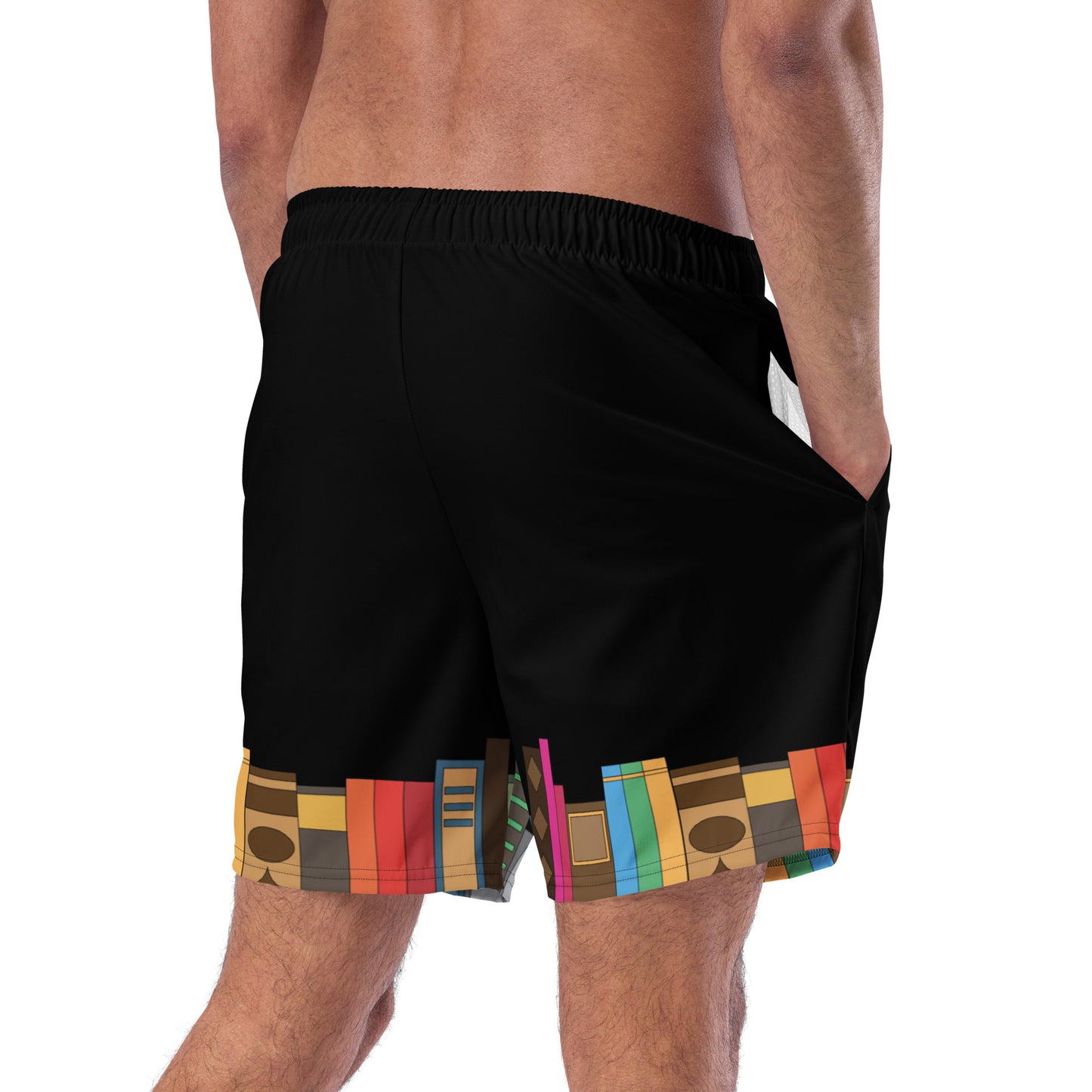 Kamar-Taj Library (Black) Swim Trunks