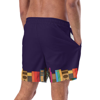 Kamar-Taj Library (Purple) Swim Trunks