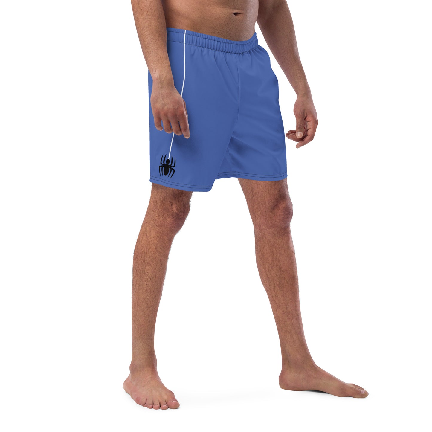 Dangling Spider + Web (Blue) Swim Trunks