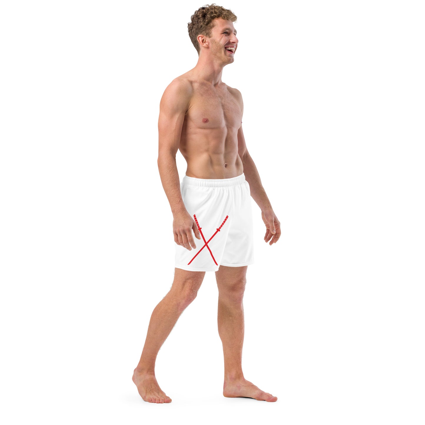 Deadpool Katanas (White) Swim Trunks