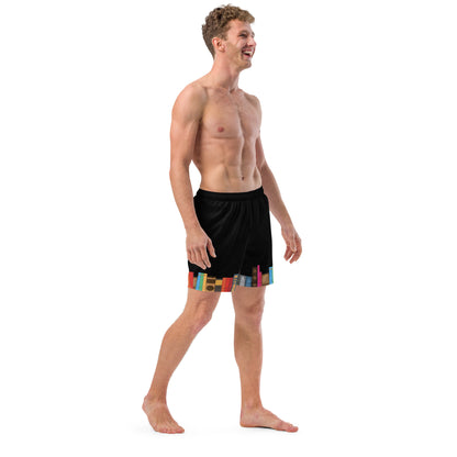 Kamar-Taj Library (Black) Swim Trunks