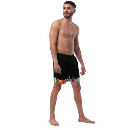 Kamar-Taj Library (Black) Swim Trunks