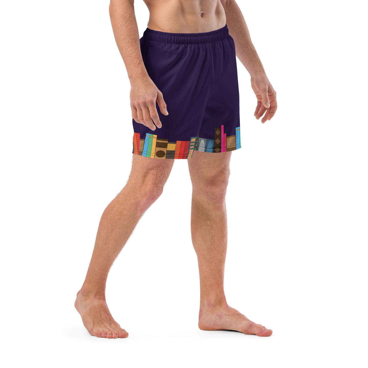 Kamar-Taj Library (Purple) Swim Trunks