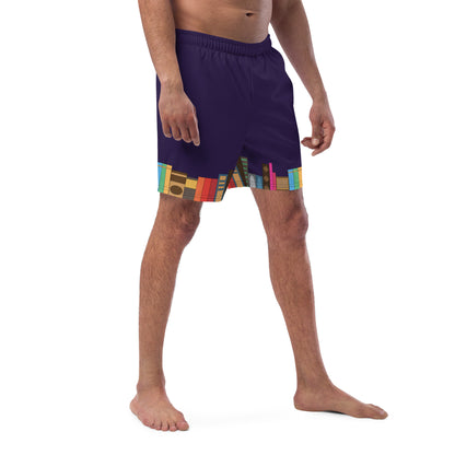 Kamar-Taj Library (Purple) Swim Trunks