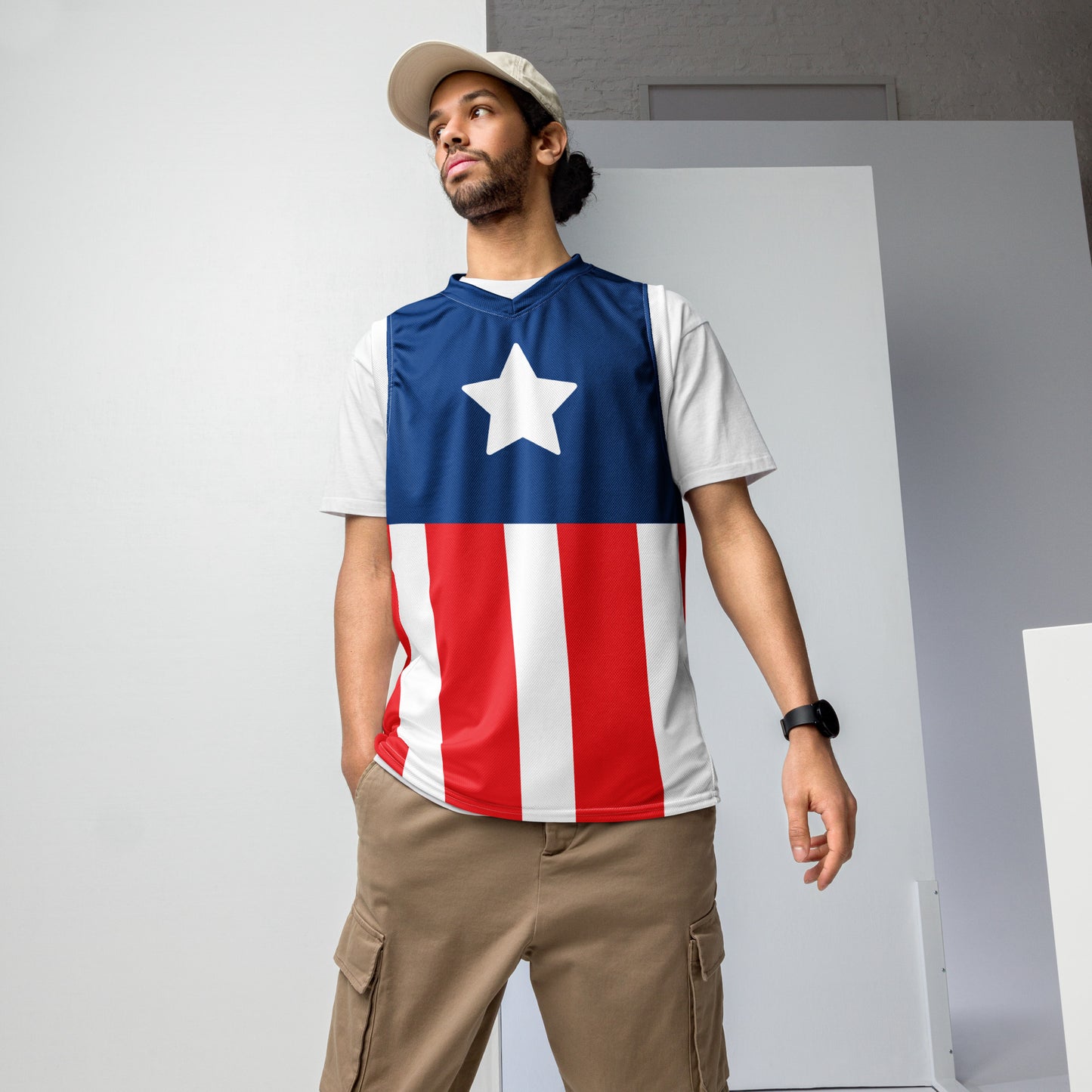 Steve Rogers Basketball Jersey