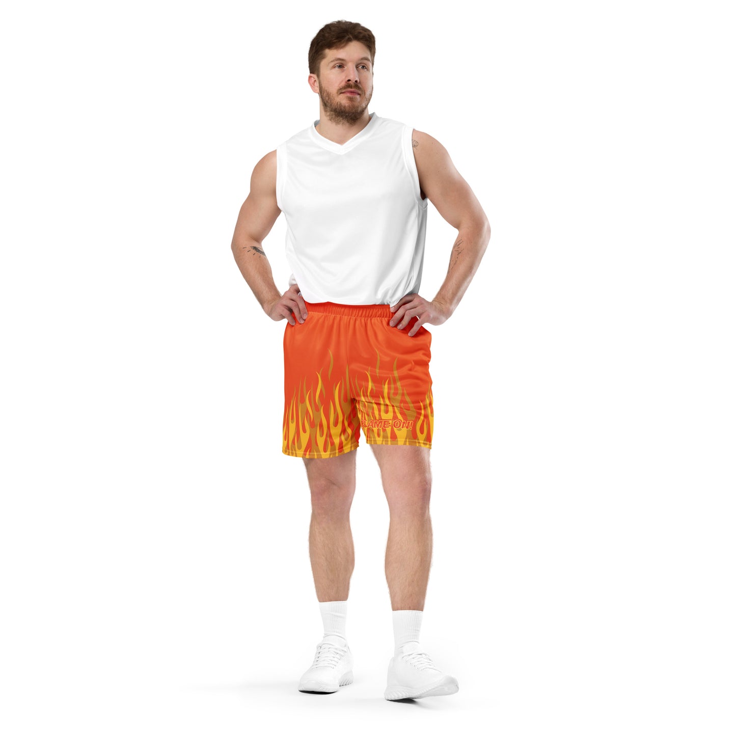 Fantastic Torch "Flame On!" Unisex Exercise Shorts