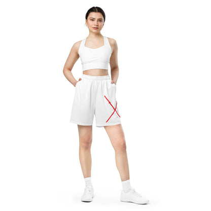 Deadpool Katanas (White) Unisex Exercise Shorts